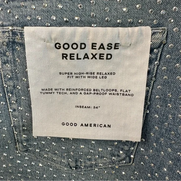 Nwt good‎ American Good ease relaxed fully rhinestones crystals